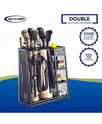 GO3216D Metal Golf Equipment Organizer Storage Rack w/ 3 Shelves