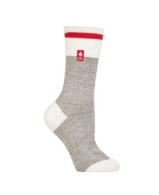 Ultra Lite Lana Cream Block Twist Crew Socks