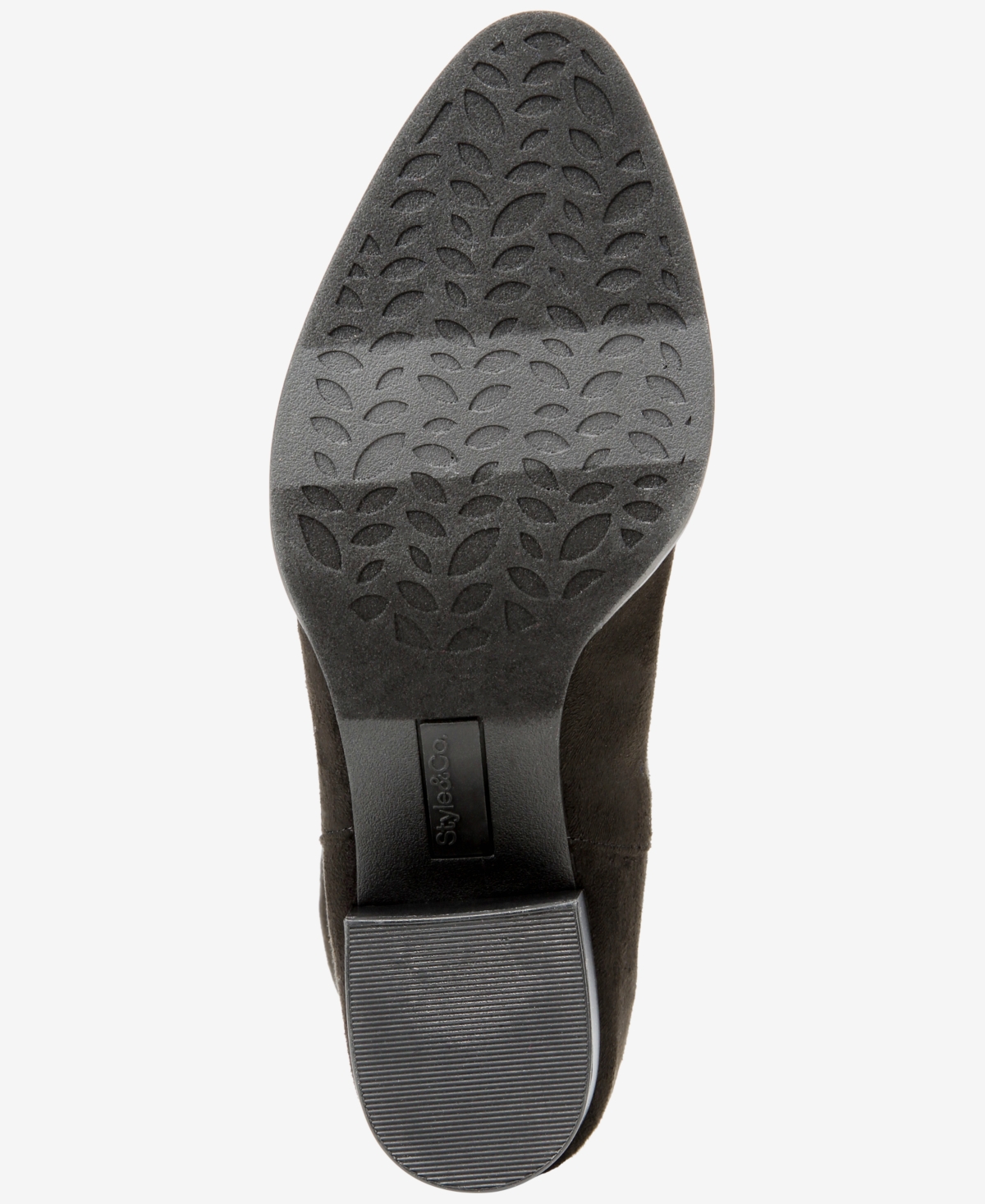 Style & Co Women's Genoviaa Scrunch Booties, Created For Macy's In Black Microsuede