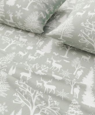 Lodge Print Ultra-Soft Turkish Cotton Flannel Sheet Set