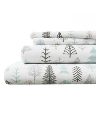 Lodge Print Ultra-Soft Turkish Cotton Flannel Sheet Set