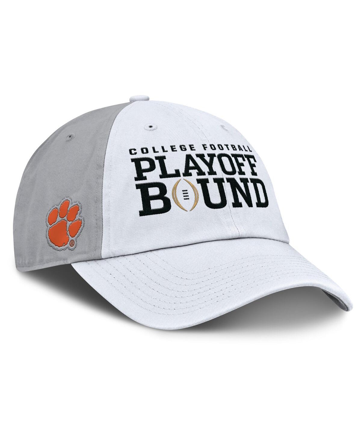Nike Men's And Women's White/gray Clemson Tigers 2024 College Football Playoff Club Adjustable Hat In White,gray
