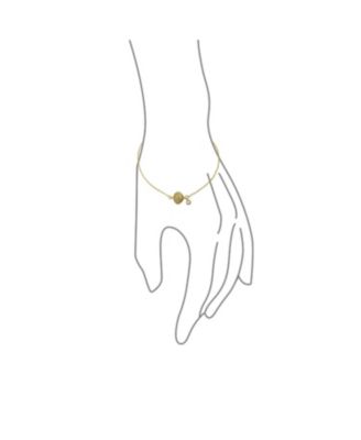 Nautical CZ Seashell Anklet Ankle Bracelet Gold Plated Sterling Silver 9-10"