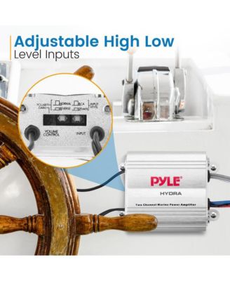 Double DIN Marine Bluetooth Stereo Receiver with DVD/CD/MP3/USB/AUX - Black