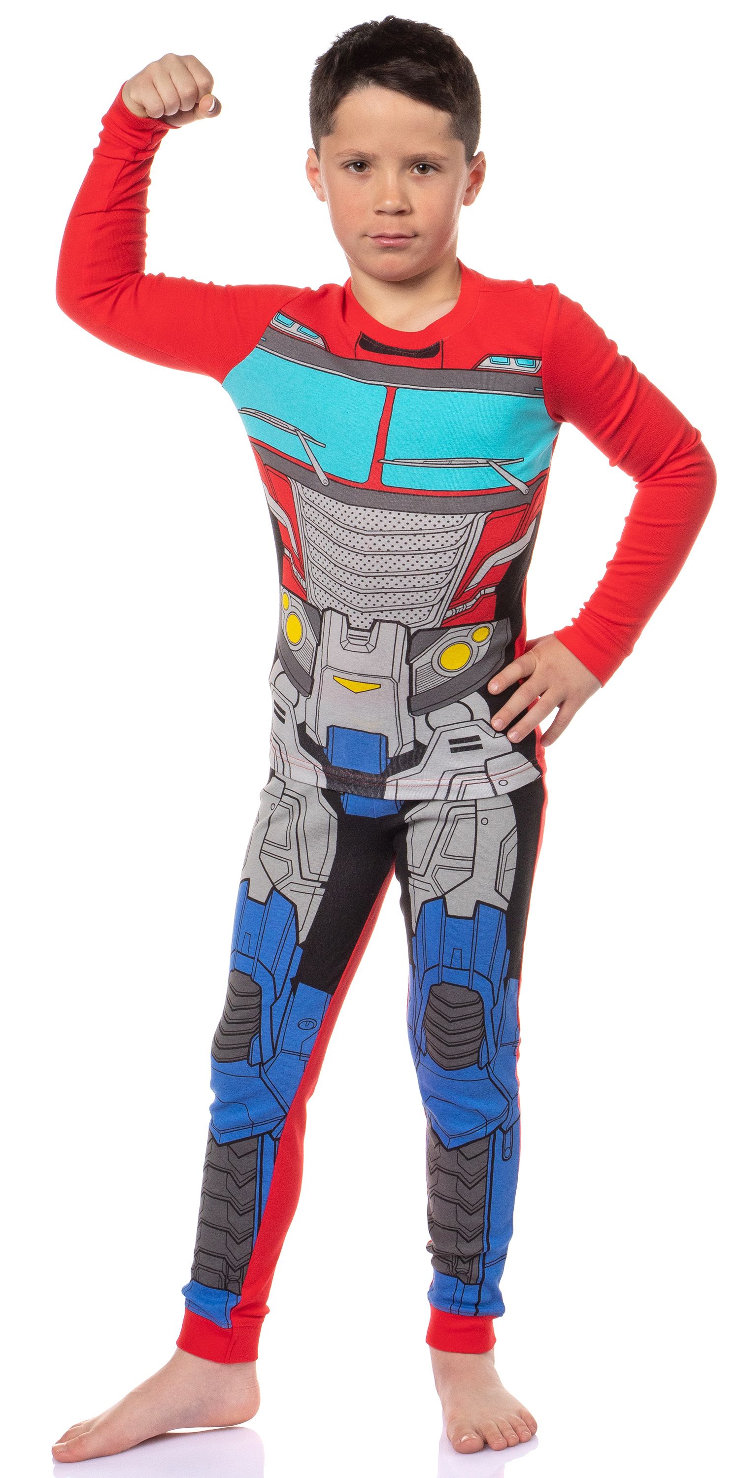 Big Boys Optimus Prime Bumblebee Characters Sleep 2-Piece Pajama Set
