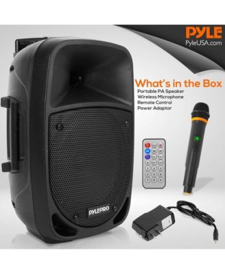 Bluetooth PA Speaker with Wireless Microphone – Portable Karaoke System with Rechargeable Battery, MP3/USB/SD, UHF Wireless Mic, 1200W