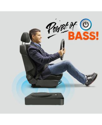 8” 600W Slim Active Car Subwoofer, Low-Profile, Under-Seat Installation