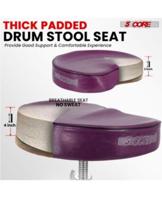Drum Throne Padded Guitar Stool Saddle Drummer Seat for Adults & Kids