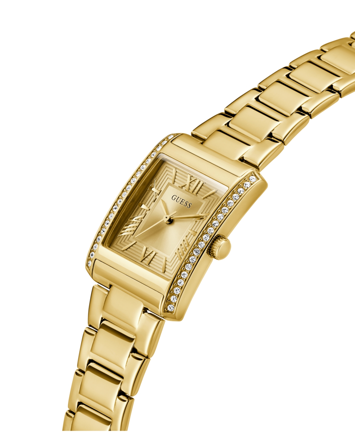 Guess Women's Analog Gold Tone Stainless Steel Watch, 27mm In Gold Tone