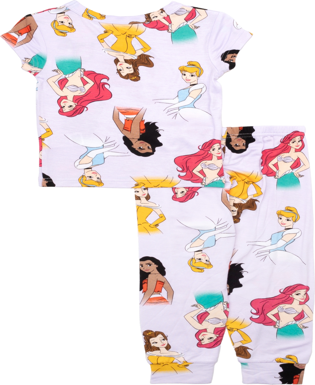 Disney Princess Toddler Girls Short Sleeve Top And Long Pant, 2-piece Pajama Set In Assorted