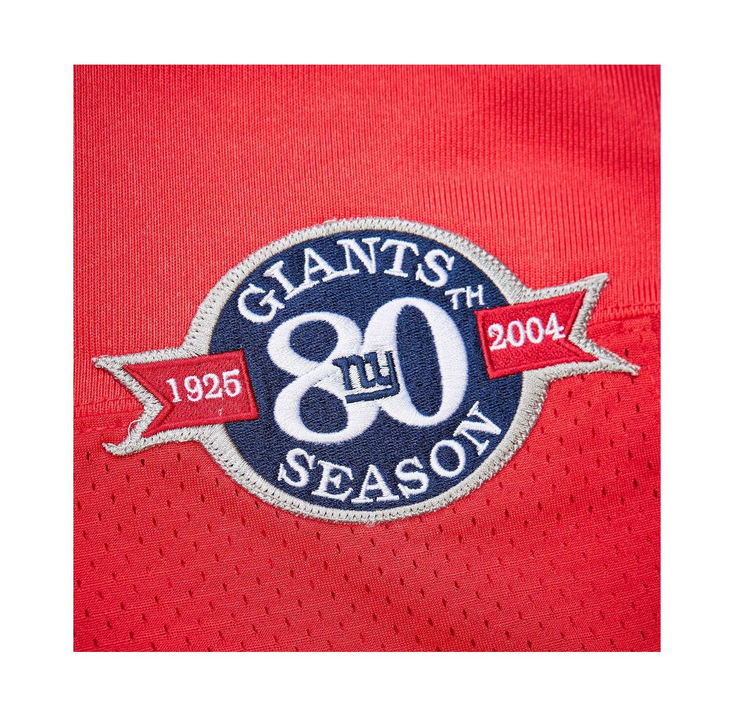 Men's Eli Manning Red New York Giants 2004 Authentic Throwback Retired Player Jersey