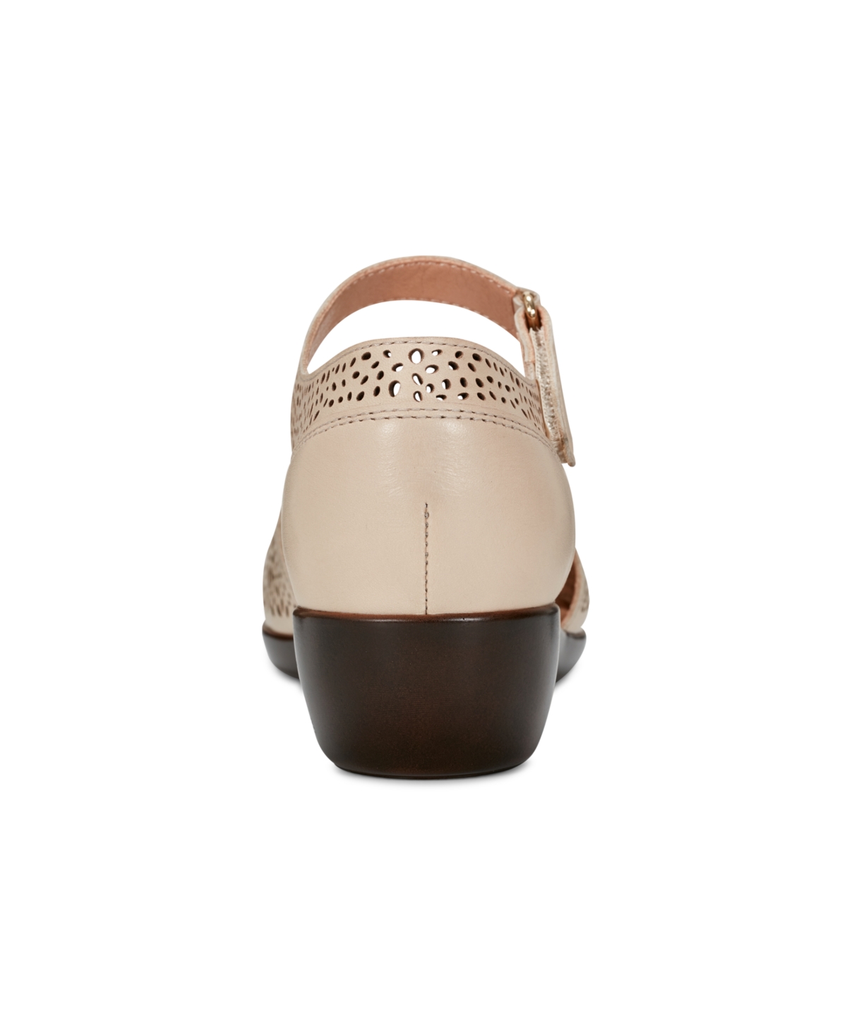 Shop Easy Spirit Women's Denita Two-piece Round Toe Flats In Cream Leather
