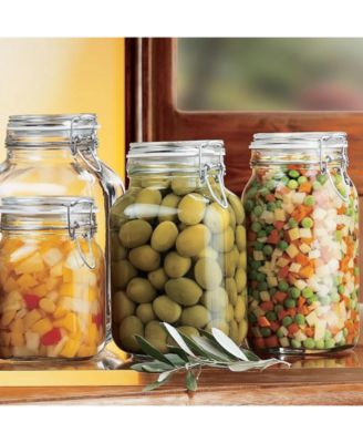 Glass 67.75-Oz. Fido Jars, Set of 6