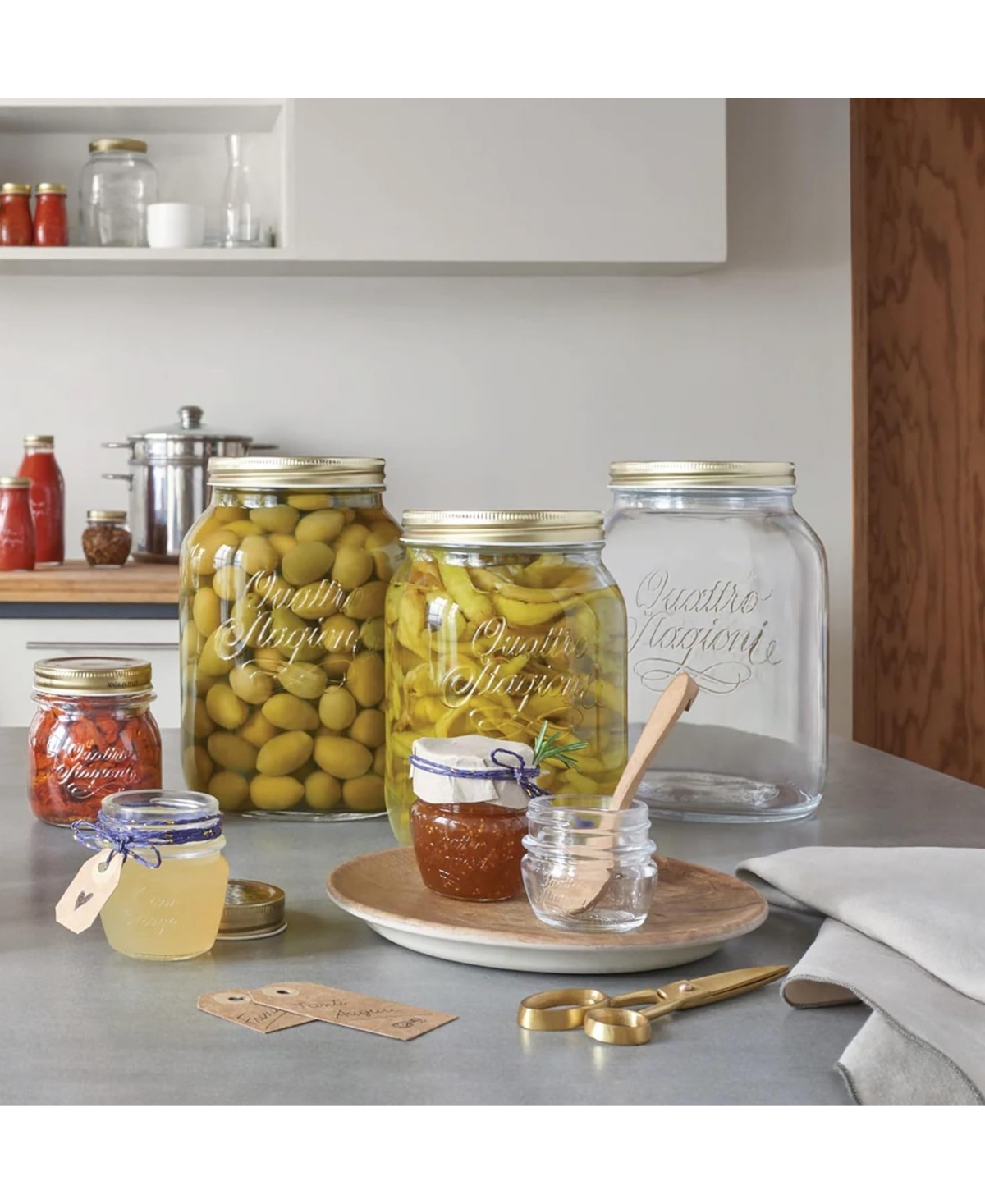 Bormioli Rocco Quattro Stagioni 101.25-oz. Wide-mouth Jar, Set Of 6 In Clear