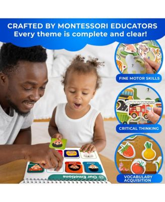 Montessori Busy Book for Toddlers 3-5 Years with Interactive Pages