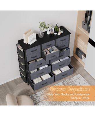 12 Drawer Dresser for for Bedroom, Fabric Dressers & Chest of Drawers