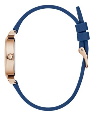 Women's Analog Blue Silicone Watch, 28mm