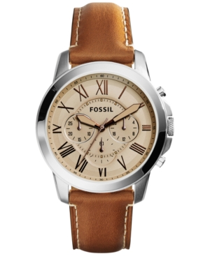 UPC 796483211988 product image for Fossil Men's Chronograph Grant Brown Leather Strap Watch 45mm FS5118 | upcitemdb.com