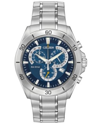 Citizen - Men's Chronograph Eco-Drive Stainless Steel Bracelet Watch 41mm AT2070-59L
