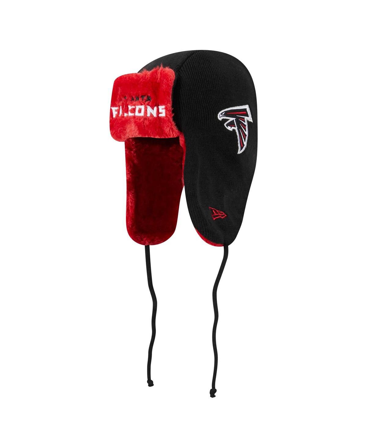 Мужская черная вязаная шапка траппера в шлеме Atlanta Falcons Head