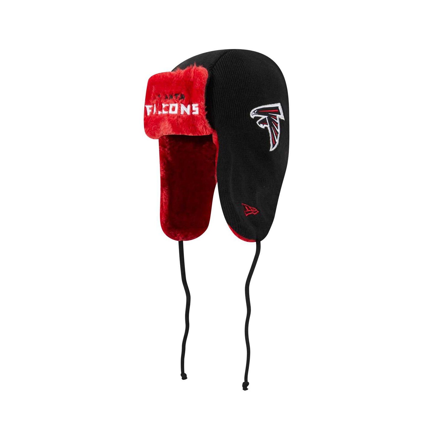 Мужская шапка New Era Black Atlanta Falcons Helmet Head Trapper Knit Hat — фото 1