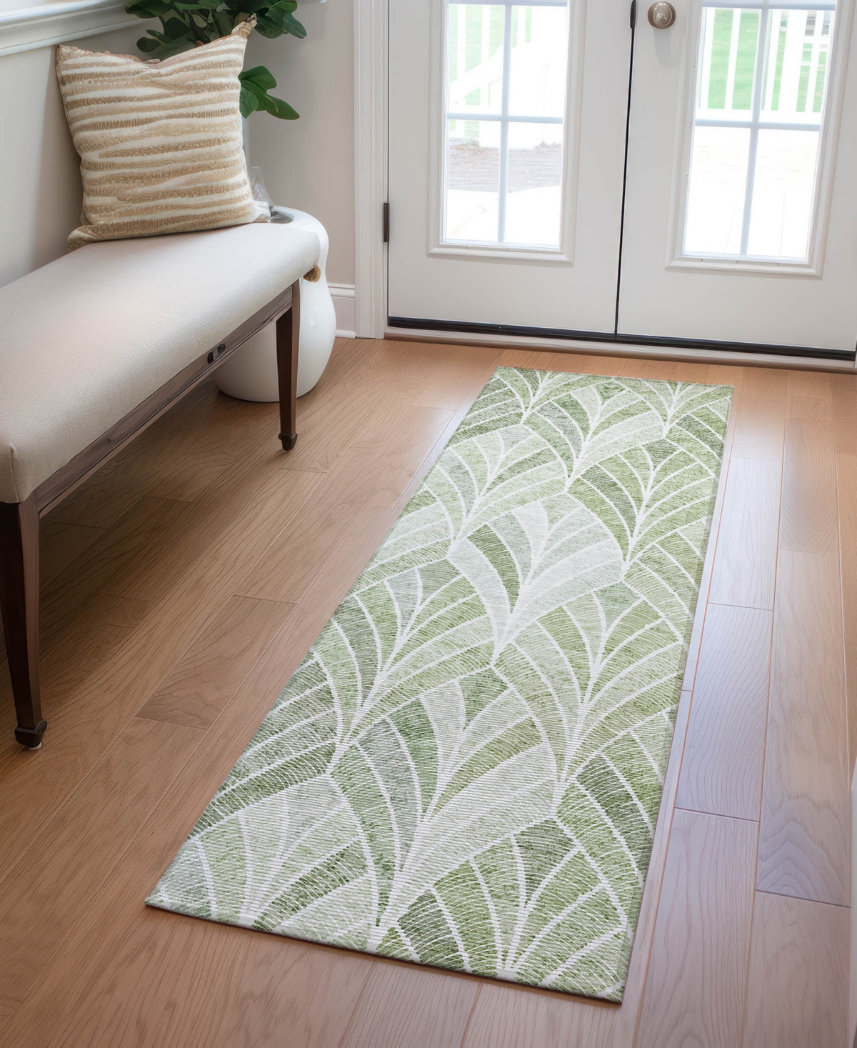 Addison Chantille Acn851 2'3"x7'6" Runner Area Rug In Sage