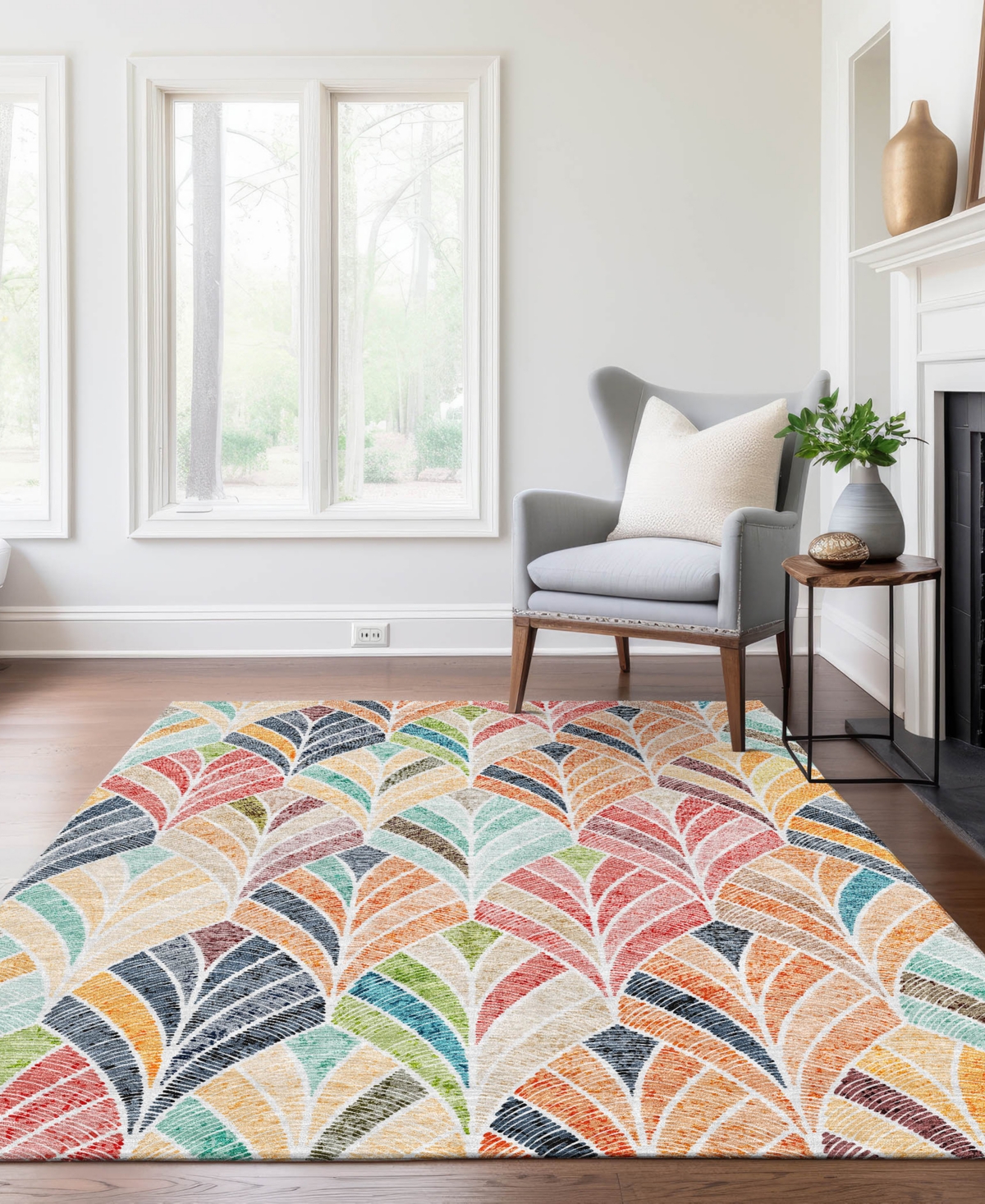 Addison Chantille Acn851 2'6"x3'10" Area Rug In Orange