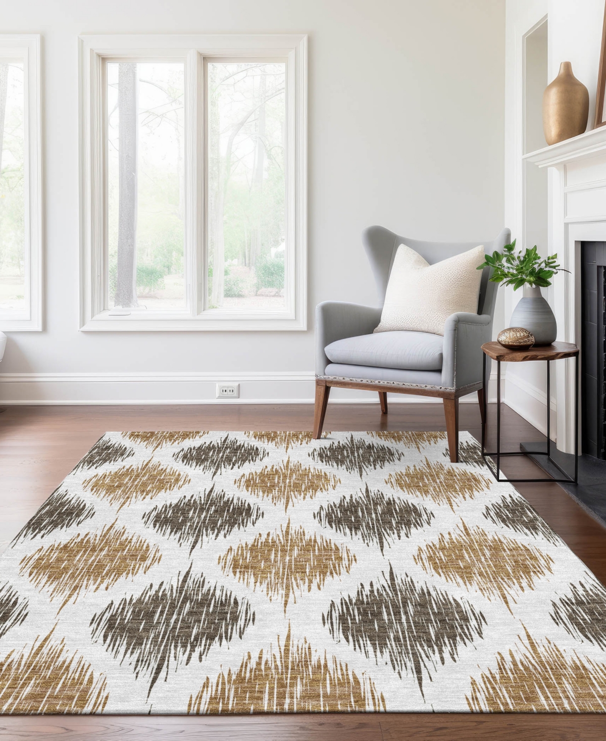 Addison Chantille Acn848 2'6"x3'10" Area Rug In Chocolate