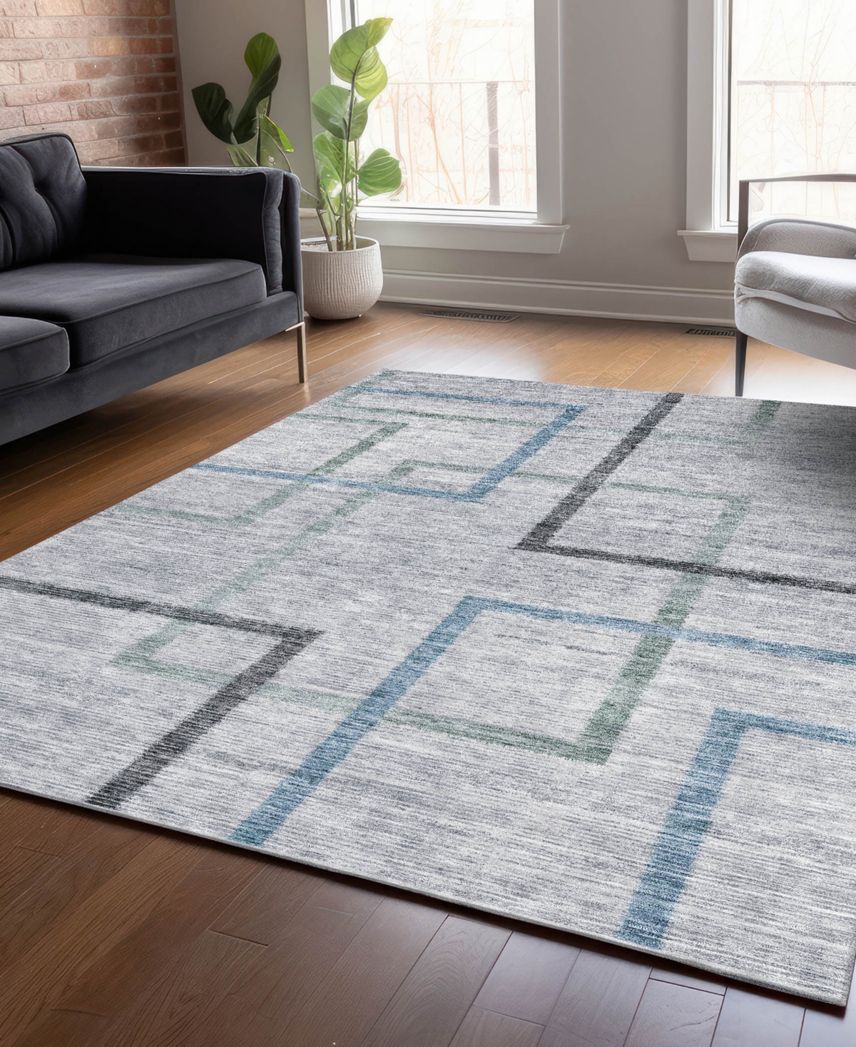 Addison Chantille Acn826 3'x5' Area Rug In Gray