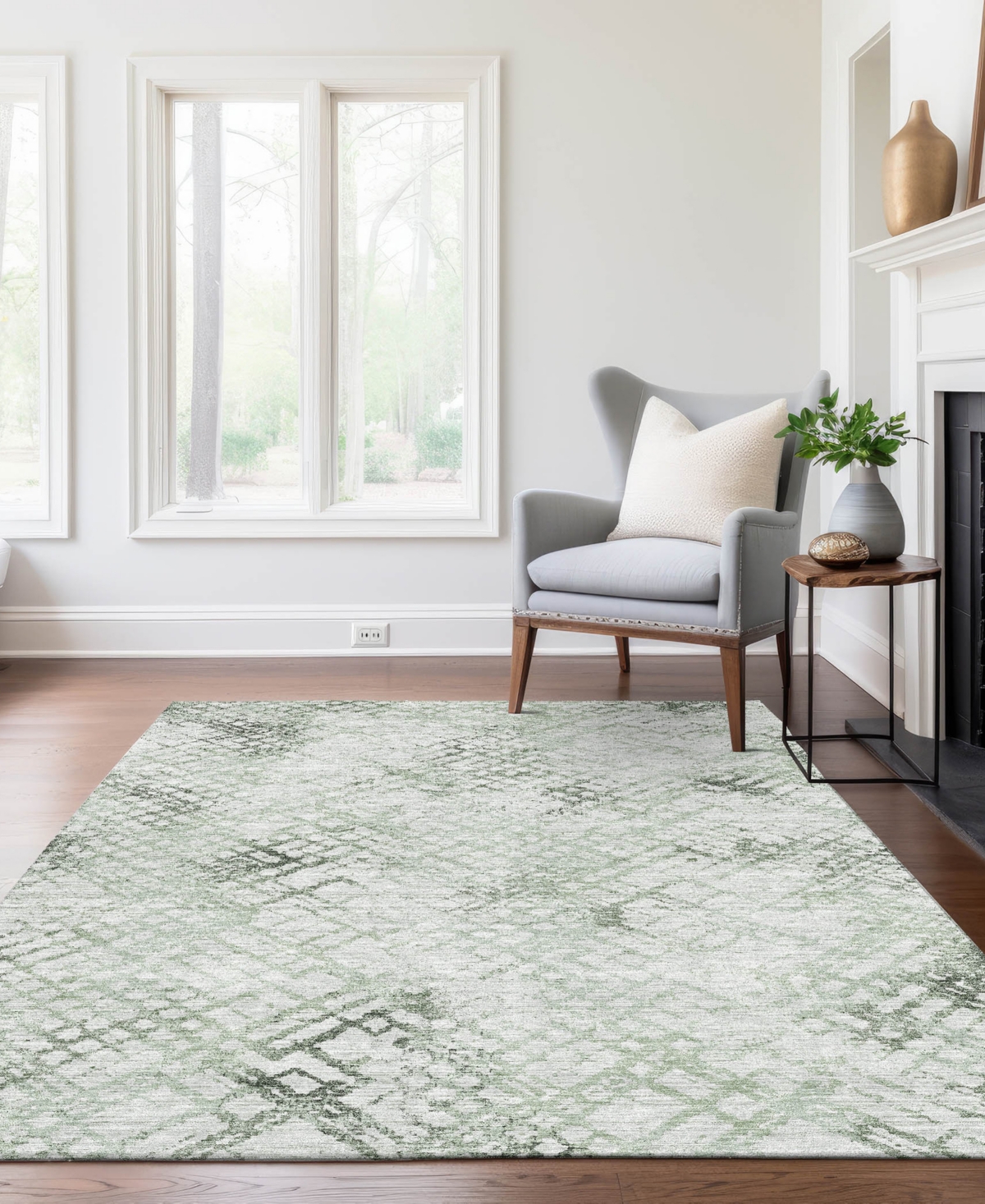 Addison Chantille Acn824 5'x7'6" Area Rug In Green