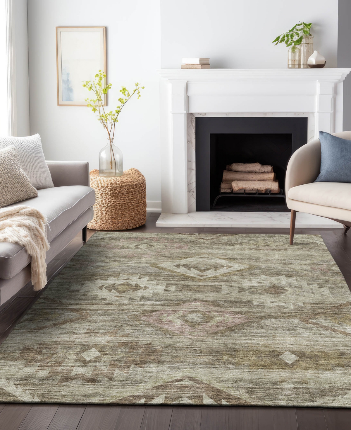 Addison Chantille Acn837 8'x10' Area Rug In Brown