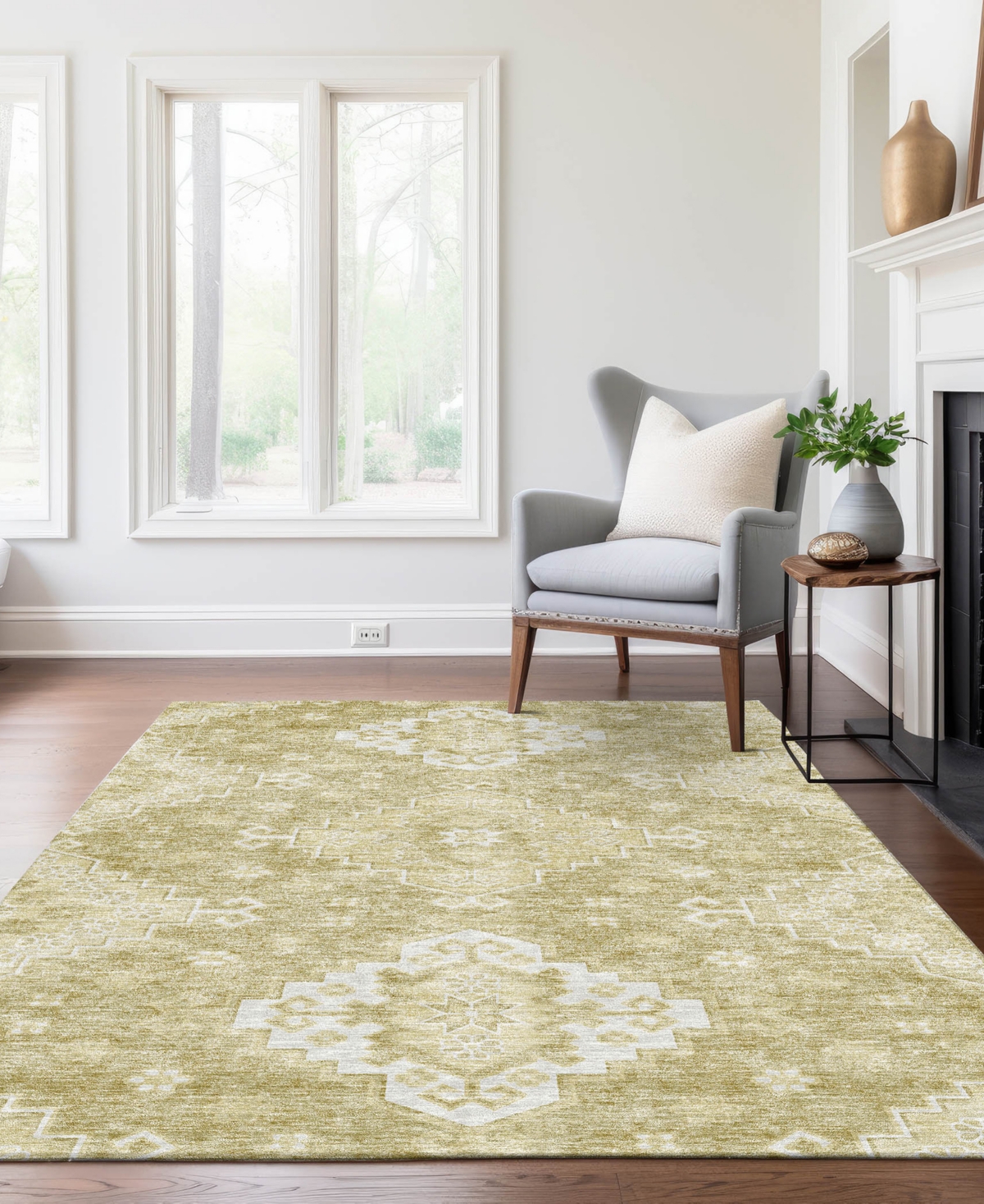 Addison Chantille Acn847 8'x10' Area Rug In Wheat