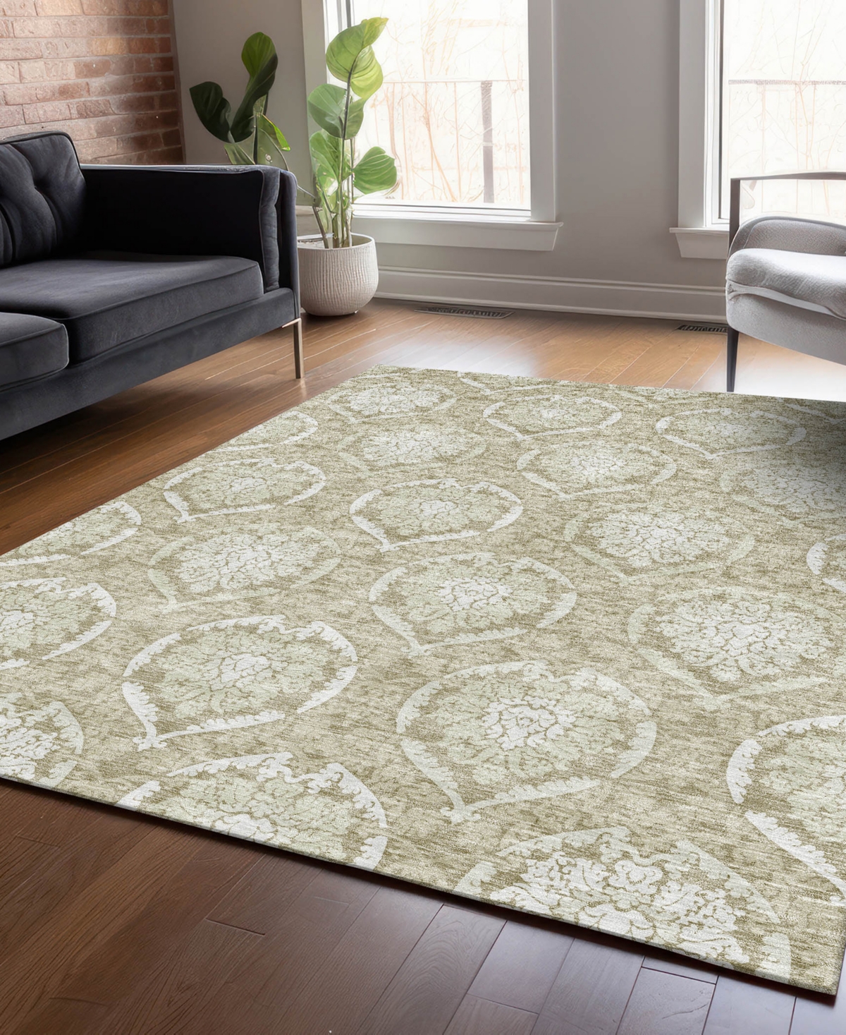 Addison Chantille Acn810 10'x14' Area Rug In Tan
