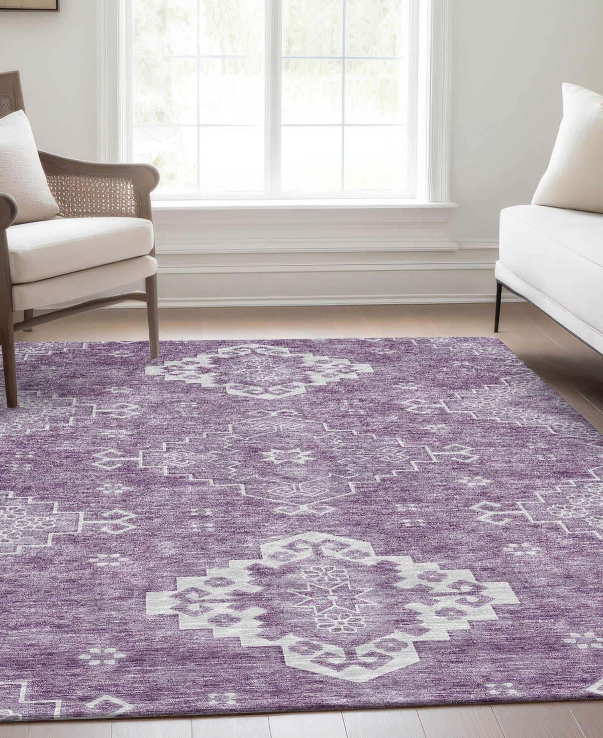 Addison Chantille Acn847 9'x12' Area Rug In Lavender