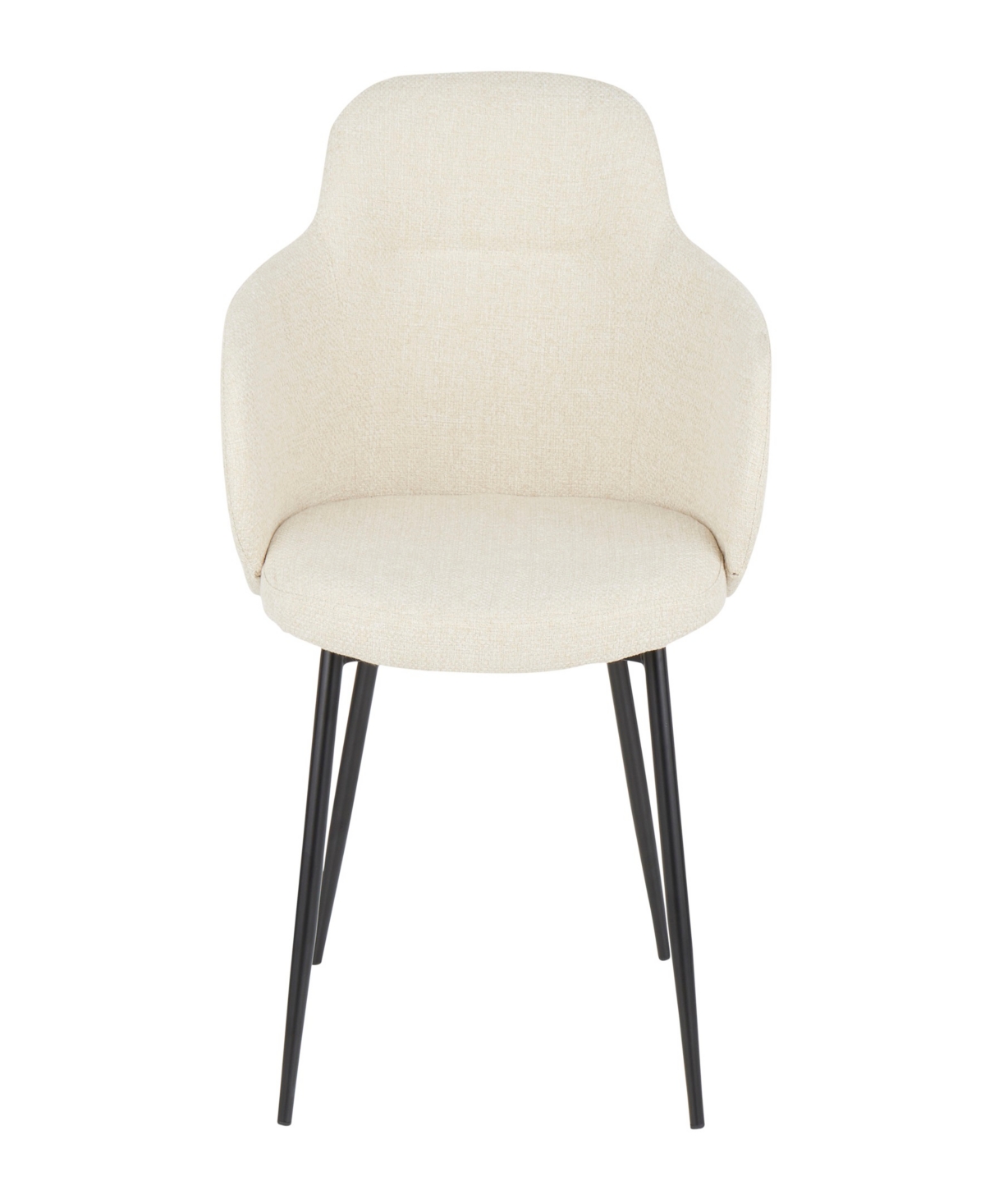 Lumisource 33" Metal Boyne Contemporary Accent Chair, Set Of 2 In Cream