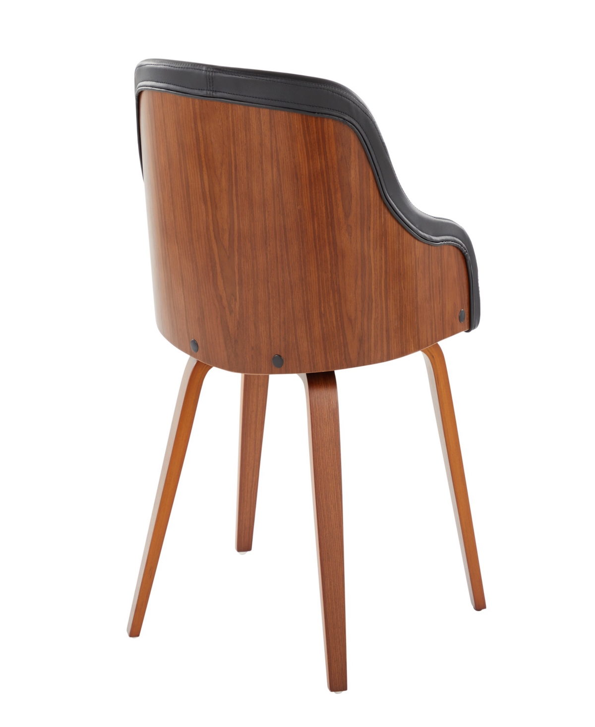 Lumisource 31" Wood Bacci Mid-century Modern Dining Accent Chair In Black