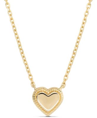 Sweet Heart Chain Necklace in 14K Gold, 16 in adj to 18 in, approx. 4.3 grams.