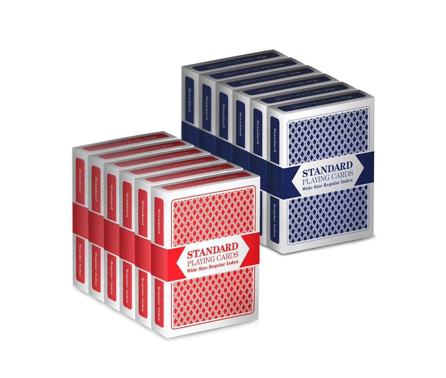 Детские карточные игры Slickblue Standard Playing Cards (12-Pack) – Poker Size, Standard Index for Classic Card Games, цвет: Красный — фото 1