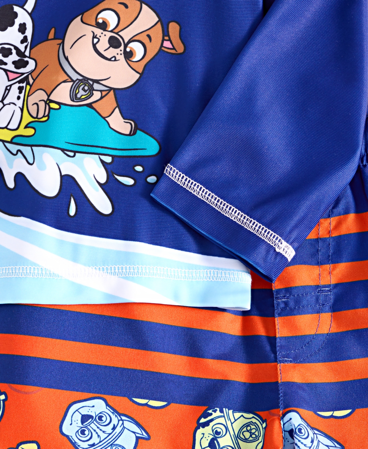 Paw Patrol Toddler Boys Rash Guard & Swim Trunks Two-piece Swimsuit In Blue