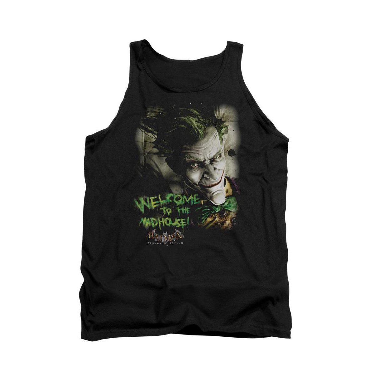 Men's Arkham Asylum Welcome To The Madhouse Adult Tank Top - Black