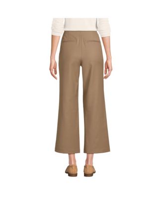 Women's Bi Stretch High Rise Pintuck Wide Leg Crop Pants