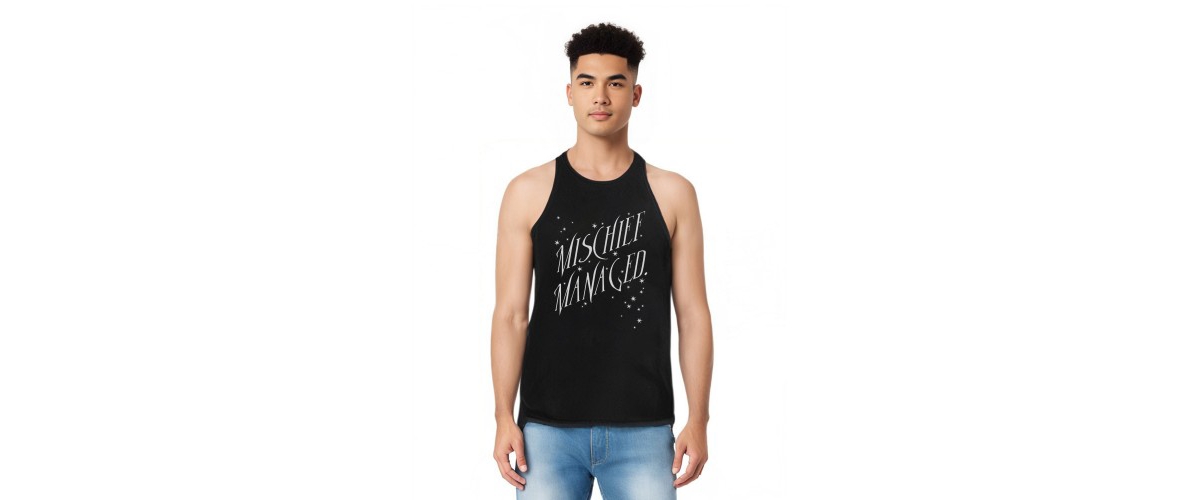 Mens Mischief Managed 4 Adult Tank Top - Black