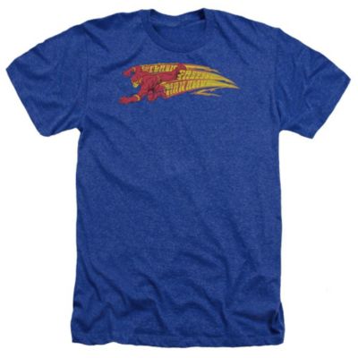 Dc Mens DC Comics Flash Fastest Man Alive Adult Heather Tee / T-Shirt