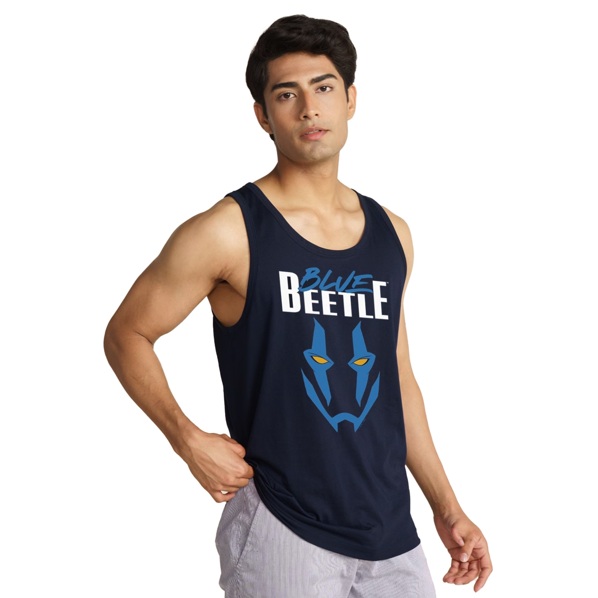 Mens Mask Adult Tank Top - Navy