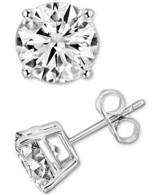 Macy's - IGI Certified Diamond Stud Earrings (3 ct. t.w.) in 14K White Gold