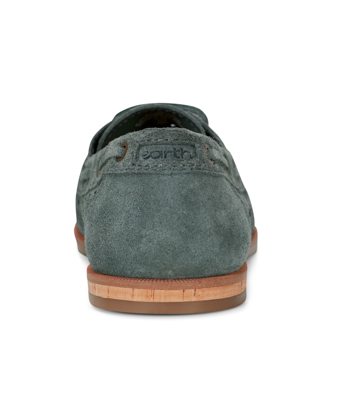 Shop Earth Women's Wishing Woven Slip-on Boat Shoe In Green Suede