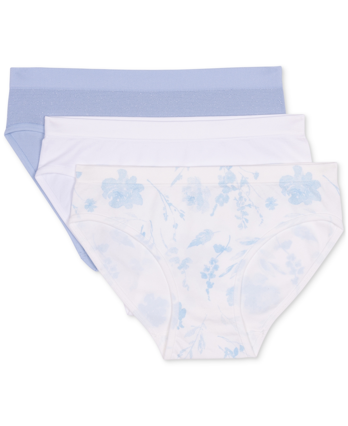MAIDENFORM BIG GIRLS SEAMLESS HIPSTER UNDERWEAR, PACK OF 3 