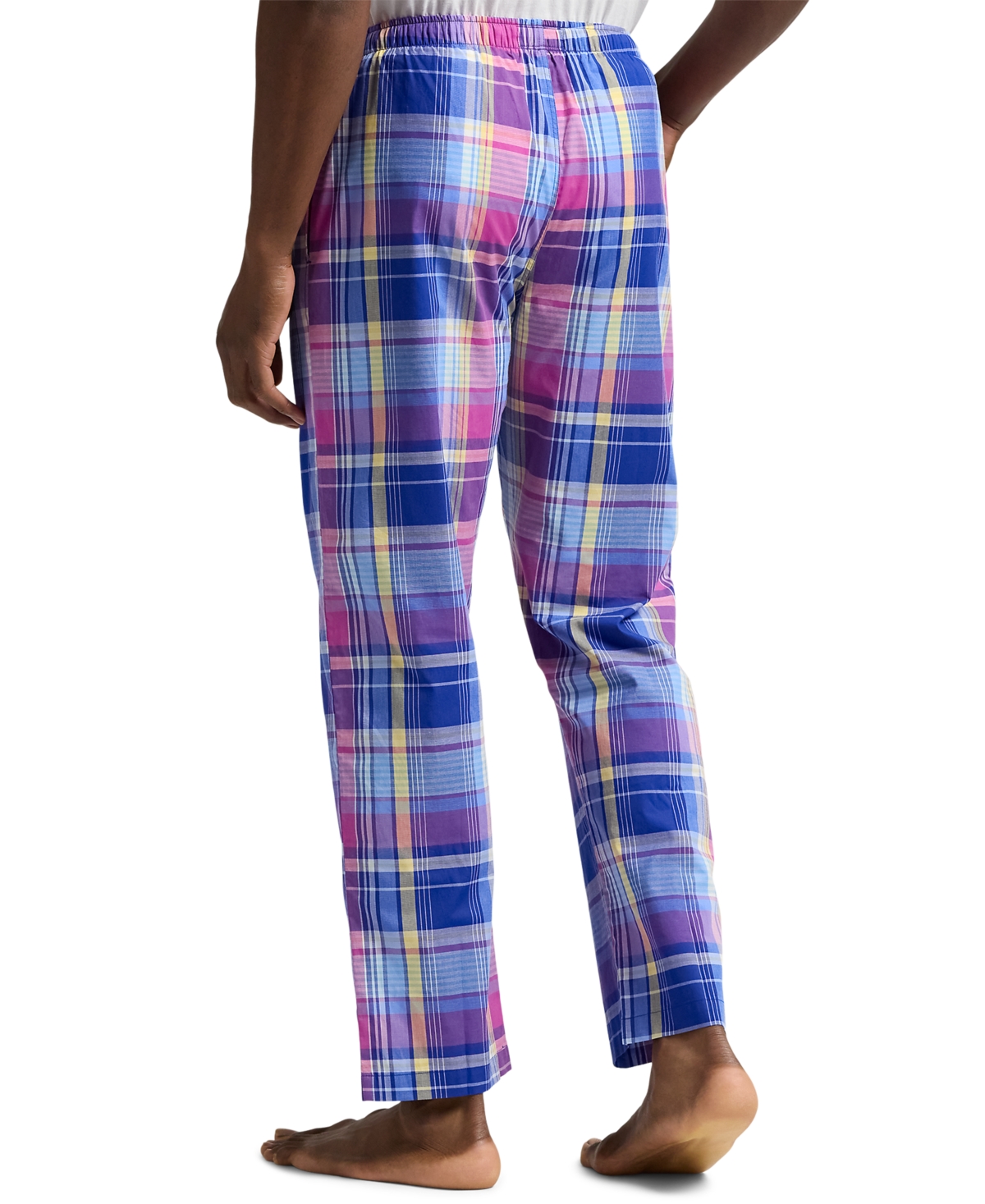 Polo Ralph Lauren Men's Woven Plaid Pajama Pants In Cabana Plaid,cruise Navy Pp