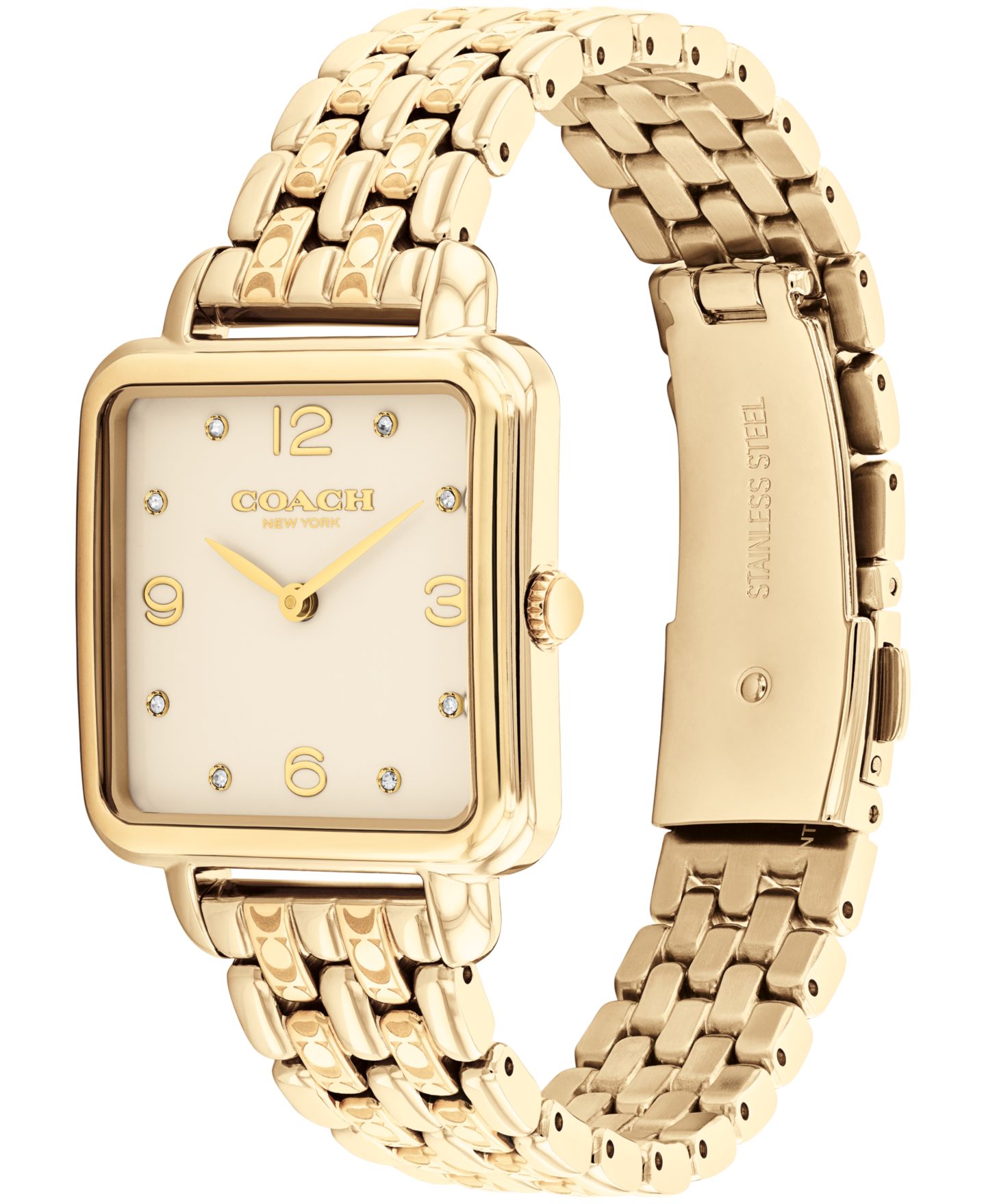 Женские часы COACH Cass Gold-Tone Stainless Steel Bracelet Watch, 28mm — фото 3