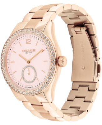 Women's Brooks Automatic Rose Gold Tone Stainless Steel Bracelet Watch, 38mm